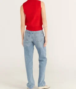 The Riley Vest in Red
