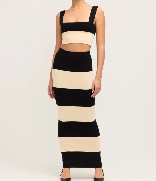 Theo Skirt in Cream and Black