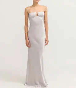 Tulip Maxi Dress in Silver