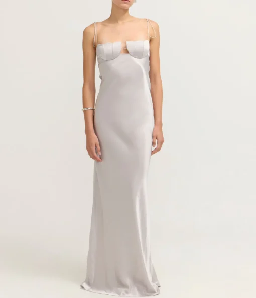 Tulip Maxi Dress in Silver