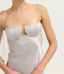 Tulip Maxi Dress in Silver