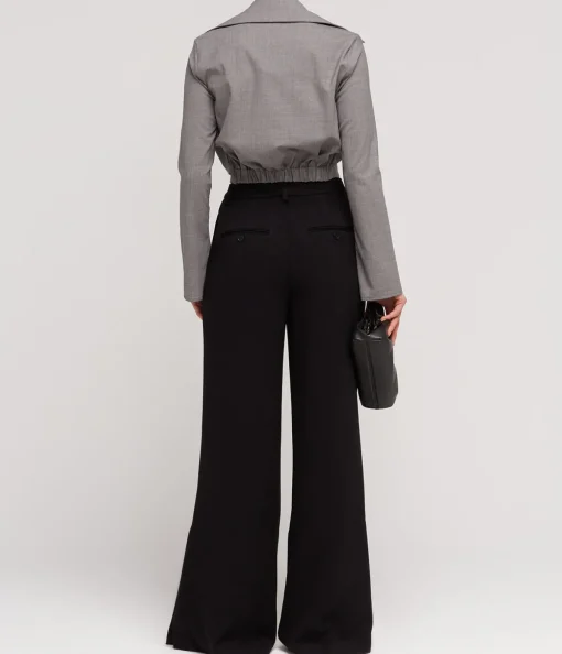 Twist Front Blouse in Grey