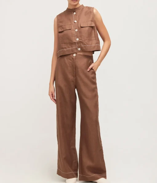 Varenna Utility Top in Cocoa