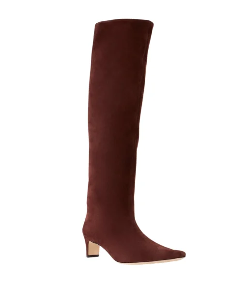 Wally Suede Knee Boot in Mahogony