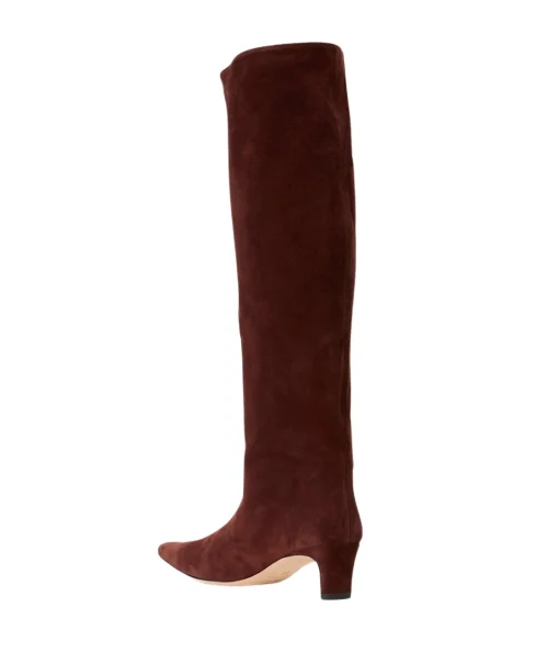 Wally Suede Knee Boot in Mahogony