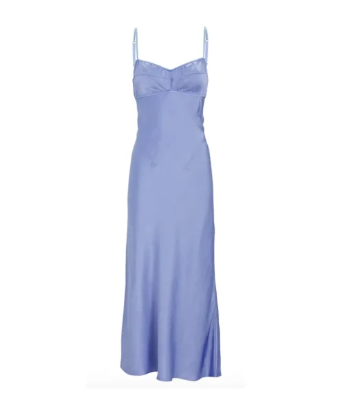 Waterlily Midi Dress in Sky Blue