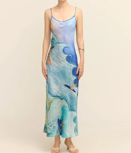 Wessex Slip Dress in Apres Surf