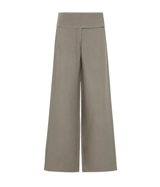 Wide Waistband Pants in Smokey Olive